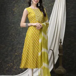 Stylum Bandhani Printed Kurta With Dupatta image 2