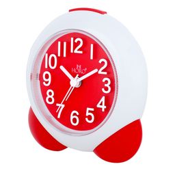 Horo White & Red Handcrafted Geometric Solid Analogue Table Clock image 2