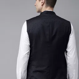 Van Heusen Men Woven Design Reversible Nehru Jacket image 3