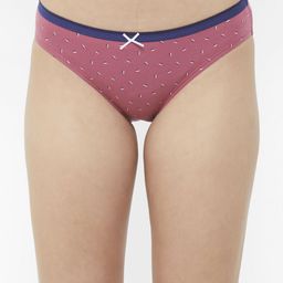 SOIE Pack of 3 Mid Rise Medium Coverage Solid and Printed Cotton Stretch Briefs image 5