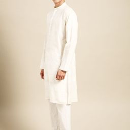 MANQ Men Printed Regular Pure Cotton Kurta with Pyjamas image 3