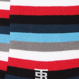 SockSoho Men Multicoloured Striped Above Ankle-Length Socks image 3