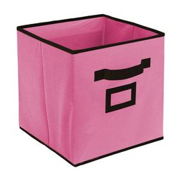Kuber Industries Pink Solid Large Foldable Storage Box With Handle image 3