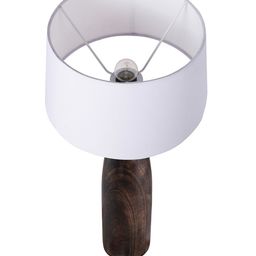 Homesake Brown & White Solid Bedside Standard Table Lamp with Shade image 4