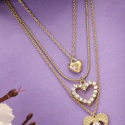 Bohey by KARATCART Gold-Plated Layered Chain image 3