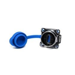 LP-24-J-USB3-213-SX-43-401-CNLINKO-USB3 Female-Female Socket IP67 Waterproof Data Connector Panel Mount (Push Lock-42