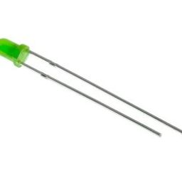 3mm Round DIP LED Green in Green-39