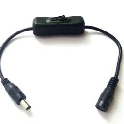Black DC5.5 mm Male to Female Plug Extension with ON-OFF Switch.-picture-15