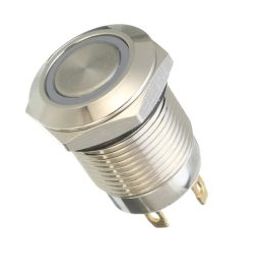 WHITE 12 mm 220 V LATCHING Metal Switch-44