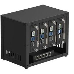 UCTRONICS Enclosure for Raspberry Pi Cluster Compatible with Pi 4B, 3B/3B+ House Up to 4 2.5″ SSD, Support PoE /PoE + HAT and Switch, 2 Cooling Fans-33