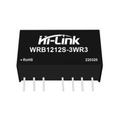 Hi-Link 12V to 12V 3W 250mA DC to DC Isolation Voltage 1500VDC Power Module Converter WRB1212S-3WR3-24