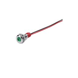 Green 3-9V 12mm LED Metal Indicator Light with 15CM Cable-10