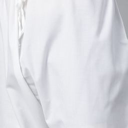 MANQ Men Peach-Coloured Solid Kurta with Pyjamas image 3
