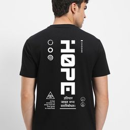 Bewakoof Men Black Printed Pure Cotton T-shirt-picture-23