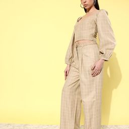 Mast & Harbour Checked Crop Top With Trouser image 3