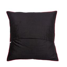 BandBox Black Set of Single Embroidered Square Cushion Covers image 2