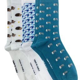 Mint & Oak Men Pack of 3 Printed Moisture Wicking Above Ankle Socks-image-62
