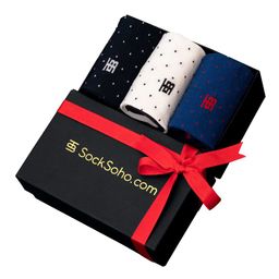 SockSoho Men Pack Of 3 Patterned Above Ankle-Length Socks-7