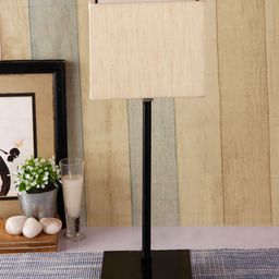 Devansh Cream-Coloured & Black Solid Contemporary Handcrafted Buffet Table Lamp image 3
