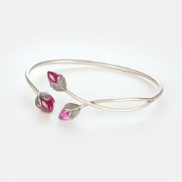 SHAYA WomenSilver-Plated & Pink Cuff Bracelet image 3