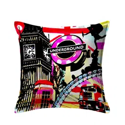HOUZZCODE Multicoloured Set of 2 Abstract Square Cushion Covers image 5