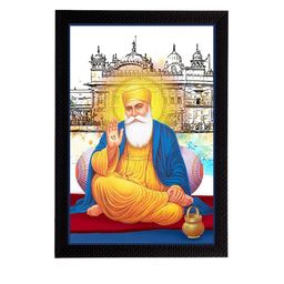 eCraftIndia Multicoloured Guru Nanak Sahib Painting Wall Art With Frame-35