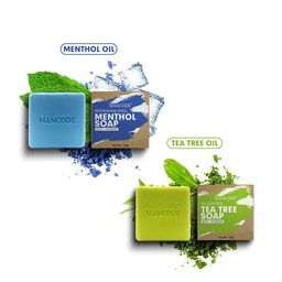 MANCODE Pack of 3 125gm Cool Menthol, Menthol And Tea Tree Oil Control Soap image 3
