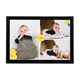 eCraftIndia Multi Satin Matt Texture Cute Baby UV Art Painting Wall Art With Frame-image-24