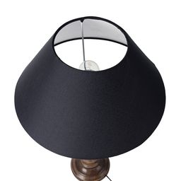 Homesake Black Solid Handcrafted Bedside Standard Table Lamp with Shade image 2