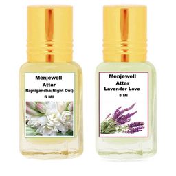 Menjewell Rajnigandha and Lavender Green & Yellow Attar 10 ml-36