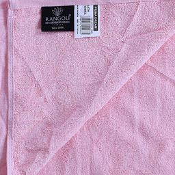 RANGOLI Set of 4 Pink Solid 450 GSM Towel Set image 3