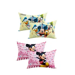 Kuber Industries Kids Set Of 4 Disney Printed Pure Cotton Baby Pillows-27