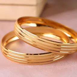Zeraki Jewels Anamika Set Of 2 Gold-Plated Bangles image 5