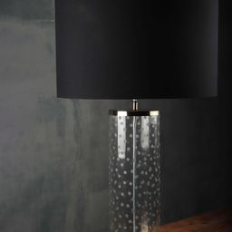Grated Ginger Black Solid Contemporary Table Lamp with Shade-22