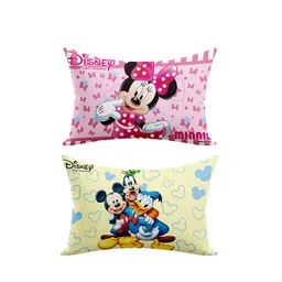 Kuber Industries Kids Set Of 2 Mickey Printed Micro Fiber Filled Sleep Pillow-10