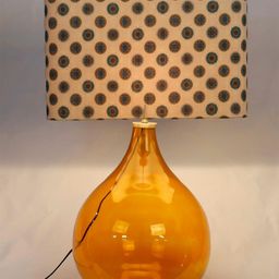 Grated Ginger Green & White Printed Contemporary Buffet Table Lamp with Shade image 4