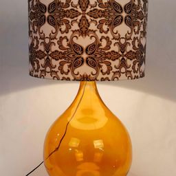 Grated Ginger Brown Printed Contemporary Table Lamp with Shade image 4