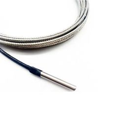 CG-ZC Type, 4x30mm, PT100, 1m Shielded Braide Wire Thermocouple Temperature Sensor For Temperature Controller image 1