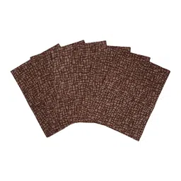 Saral Home Set Of 6 Brown Printed Table Placemats & 1 Runner image 5