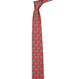 Tossido Red Printed Broad Tie image 4