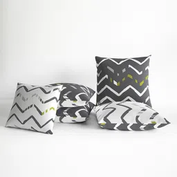 Divine Casa Grey & White Set of 5 Abstract Square Cushion Covers image 4