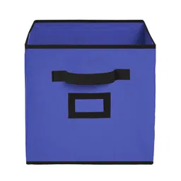 Kuber Industries Set Of 3 Purple Solid Large Foldable Storage Boxes With Handle Replacement Drawer image 3