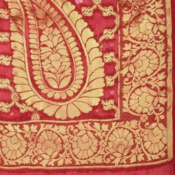 Dupatta Bazaar Red & Yellow Woven Design Dupatta image 4