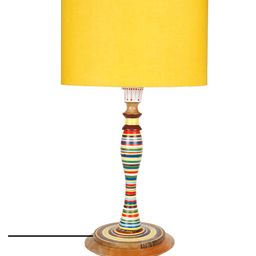 Grated Ginger Yellow Solid Bedside Standard Table Lamp with Shade image 3