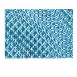 Saral Home Set Of 6 Blue & White Geometric Woven-Design Sustainable Table Placemats image 4