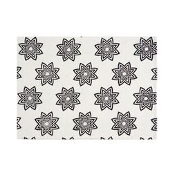 Saral Home Set Of 6 White & Black Woven Geometric Printed Rectangular Table Placemats image 2