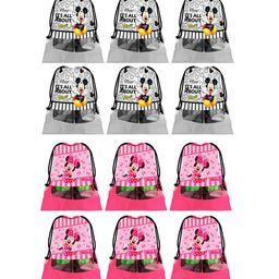 Kuber Industries Grey & Pink Set Of 12 Disney Printed Dust-Proof Shoe Organisers-10