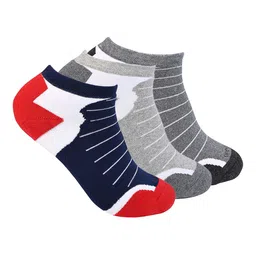 One8 Men Pack Of 3 Color Block Cotton Ankle-Length Socks image 1