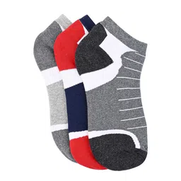 One8 Men Pack Of 3 Color Block Cotton Ankle-Length Socks image 2