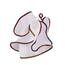 The Tie Hub Men White Solid Circular Pocket Square image 2